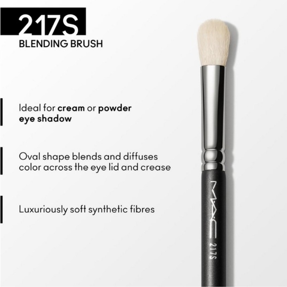 Mac Cosmetics 217S Blending Brush Brand New Authentic Synthetic - Picture 1 of 7